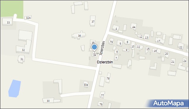 Dzierzbin-Kolonia, Dzierzbin-Kolonia, 34, mapa Dzierzbin-Kolonia