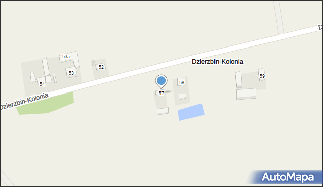 Dzierzbin-Kolonia, Dzierzbin-Kolonia, 57, mapa Dzierzbin-Kolonia