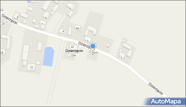 Dzierżęcin, Dzierżęcin, 23, mapa Dzierżęcin