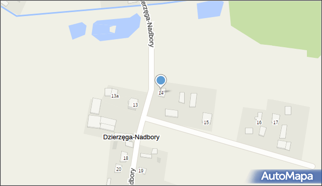 Dzierzęga-Nadbory, Dzierzęga-Nadbory, 14, mapa Dzierzęga-Nadbory