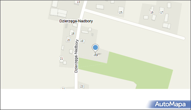 Dzierzęga-Nadbory, Dzierzęga-Nadbory, 19a, mapa Dzierzęga-Nadbory