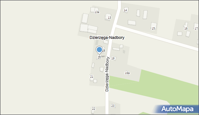 Dzierzęga-Nadbory, Dzierzęga-Nadbory, 20, mapa Dzierzęga-Nadbory