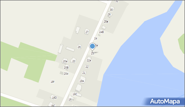 Dzierżenin, Dzierżenin, 23, mapa Dzierżenin