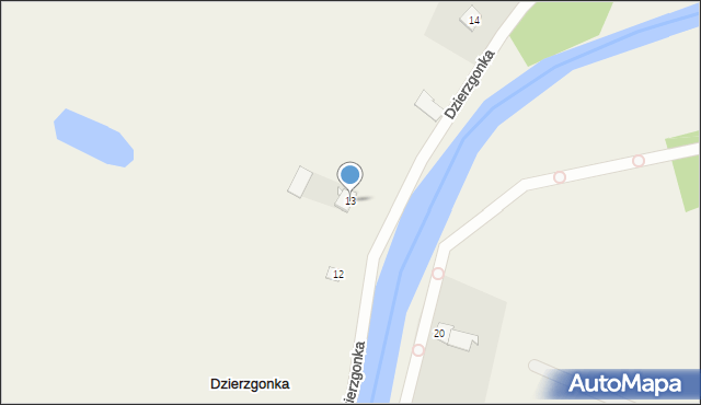 Dzierzgonka, Dzierzgonka, 13, mapa Dzierzgonka