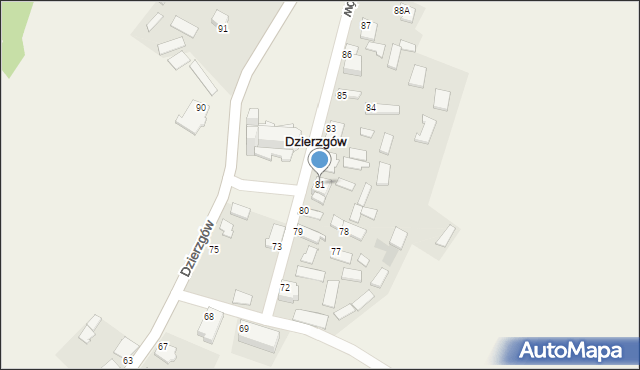 Dzierzgów, Dzierzgów, 81, mapa Dzierzgów