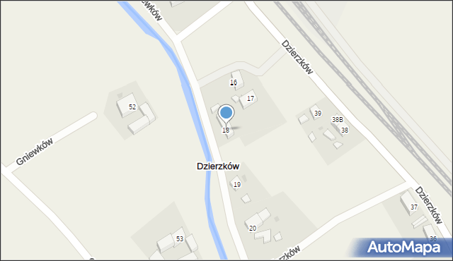 Dzierzków, Dzierzków, 18, mapa Dzierzków