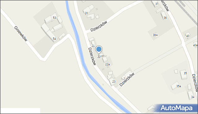 Dzierzków, Dzierzków, 22b, mapa Dzierzków