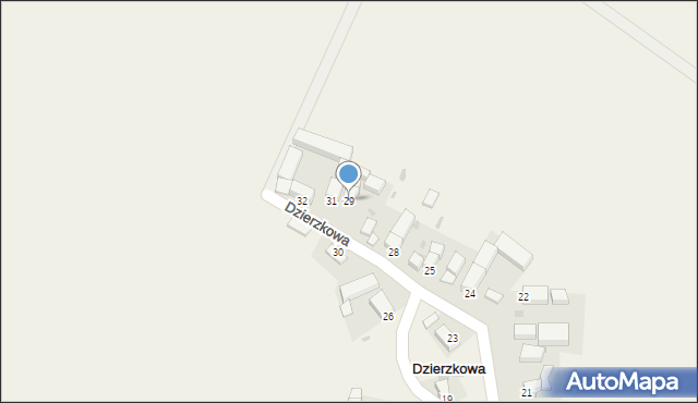 Dzierzkowa, Dzierzkowa, 29, mapa Dzierzkowa