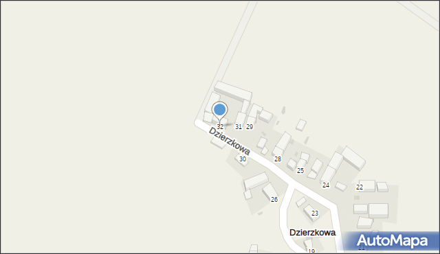 Dzierzkowa, Dzierzkowa, 32, mapa Dzierzkowa