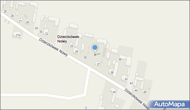 Dzierzkówek Nowy, Dzierzkówek Nowy, 36, mapa Dzierzkówek Nowy