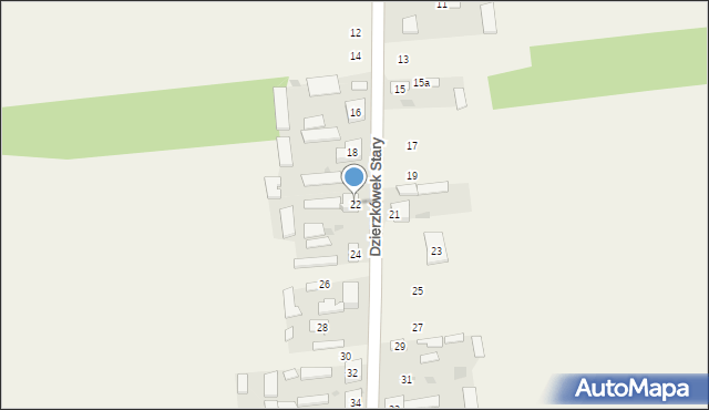 Dzierzkówek Stary, Dzierzkówek Stary, 22, mapa Dzierzkówek Stary