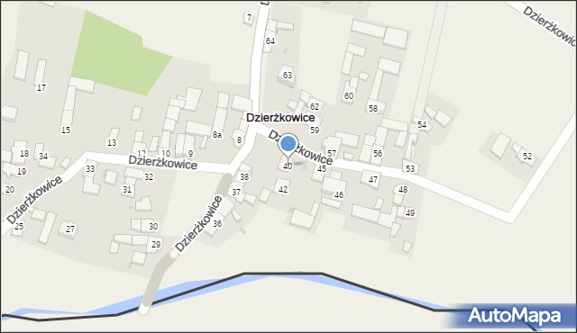 Dzierżkowice, Dzierżkowice, 40, mapa Dzierżkowice