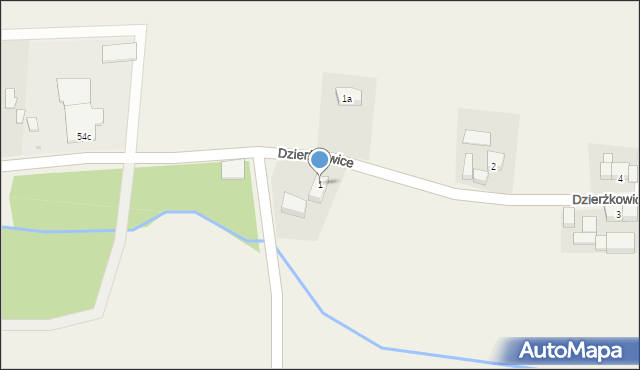 Dzierżkowice, Dzierżkowice, 1, mapa Dzierżkowice