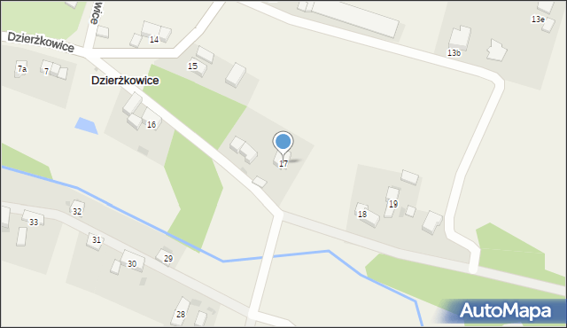 Dzierżkowice, Dzierżkowice, 17, mapa Dzierżkowice