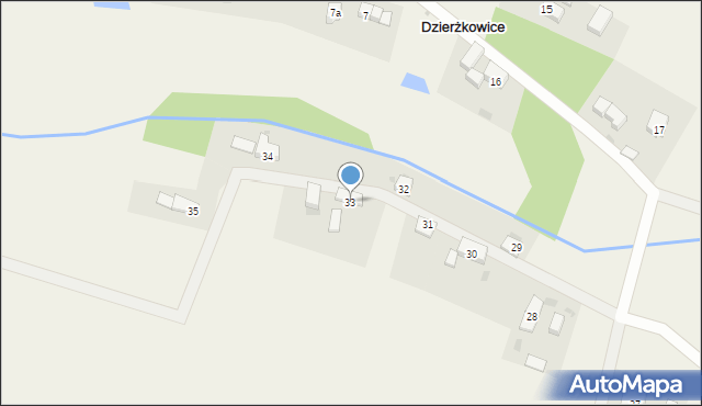 Dzierżkowice, Dzierżkowice, 33, mapa Dzierżkowice