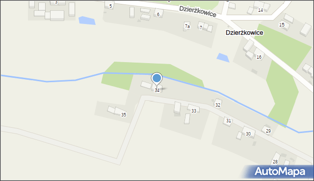 Dzierżkowice, Dzierżkowice, 34, mapa Dzierżkowice