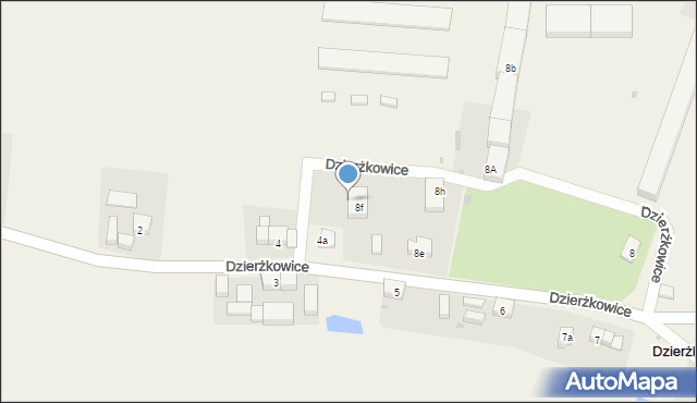 Dzierżkowice, Dzierżkowice, 8g, mapa Dzierżkowice