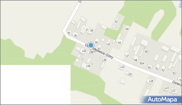 Dzierzkowice-Góry, Dzierzkowice-Góry, 139, mapa Dzierzkowice-Góry