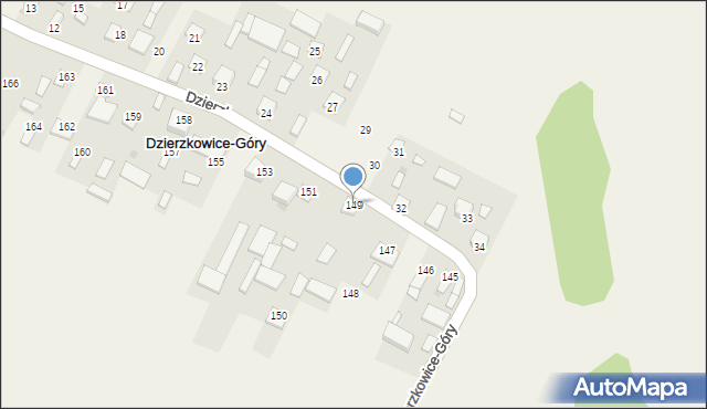 Dzierzkowice-Góry, Dzierzkowice-Góry, 149, mapa Dzierzkowice-Góry