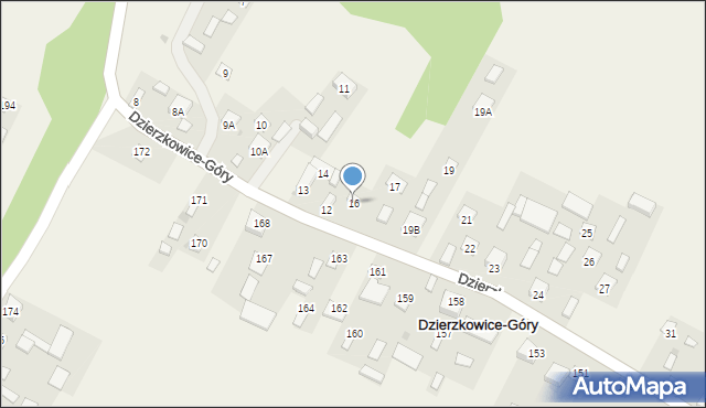 Dzierzkowice-Góry, Dzierzkowice-Góry, 16, mapa Dzierzkowice-Góry