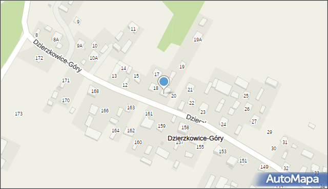 Dzierzkowice-Góry, Dzierzkowice-Góry, 19B, mapa Dzierzkowice-Góry