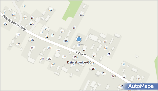 Dzierzkowice-Góry, Dzierzkowice-Góry, 22, mapa Dzierzkowice-Góry