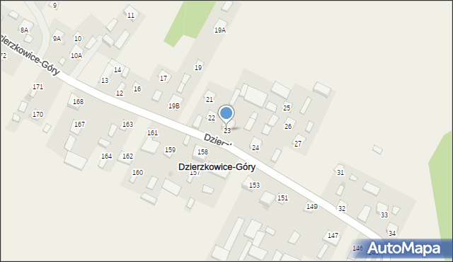 Dzierzkowice-Góry, Dzierzkowice-Góry, 23, mapa Dzierzkowice-Góry