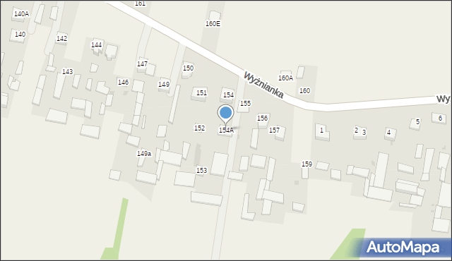 Dzierzkowice-Podwody, Dzierzkowice-Podwody, 154A, mapa Dzierzkowice-Podwody