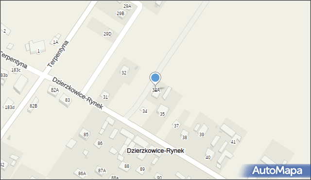 Dzierzkowice-Rynek, Dzierzkowice-Rynek, 34A, mapa Dzierzkowice-Rynek