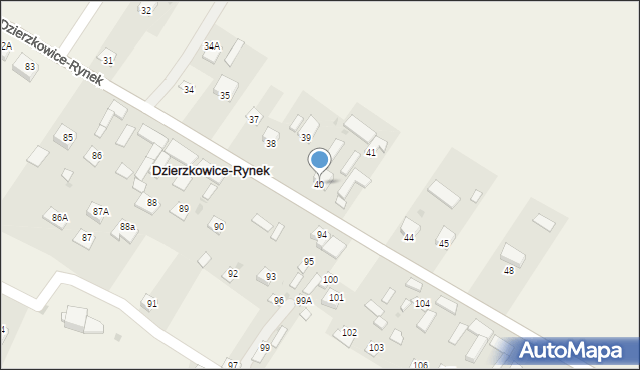 Dzierzkowice-Rynek, Dzierzkowice-Rynek, 40, mapa Dzierzkowice-Rynek