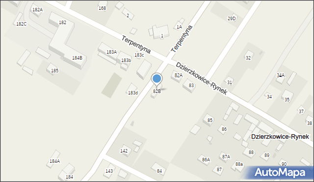 Dzierzkowice-Rynek, Dzierzkowice-Rynek, 82B, mapa Dzierzkowice-Rynek