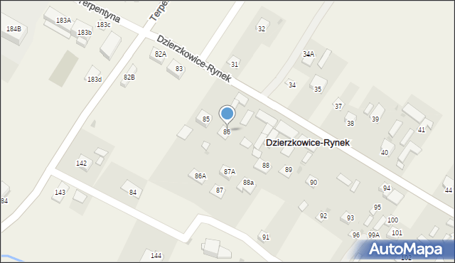 Dzierzkowice-Rynek, Dzierzkowice-Rynek, 86, mapa Dzierzkowice-Rynek