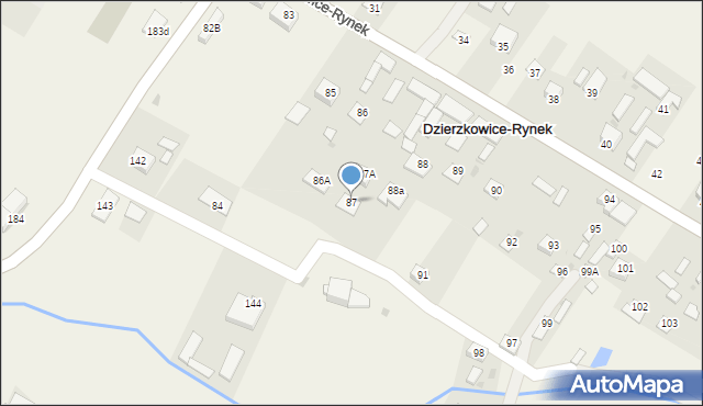 Dzierzkowice-Rynek, Dzierzkowice-Rynek, 87, mapa Dzierzkowice-Rynek