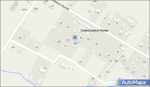 Dzierzkowice-Rynek, Dzierzkowice-Rynek, 88a, mapa Dzierzkowice-Rynek