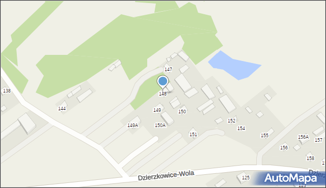 Dzierzkowice-Wola, Dzierzkowice-Wola, 148, mapa Dzierzkowice-Wola