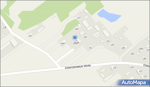 Dzierzkowice-Wola, Dzierzkowice-Wola, 150A, mapa Dzierzkowice-Wola