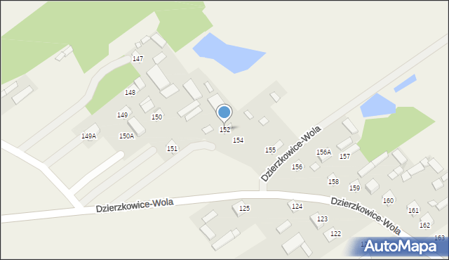 Dzierzkowice-Wola, Dzierzkowice-Wola, 152, mapa Dzierzkowice-Wola