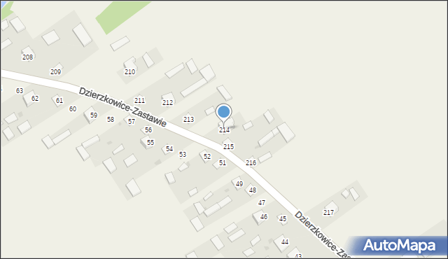 Dzierzkowice-Wola, Dzierzkowice-Wola, 214, mapa Dzierzkowice-Wola