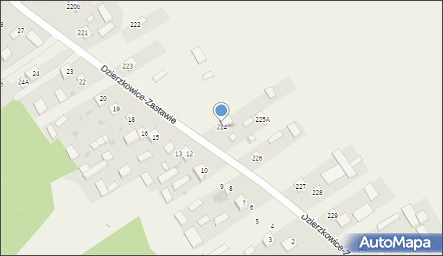 Dzierzkowice-Wola, Dzierzkowice-Wola, 224, mapa Dzierzkowice-Wola