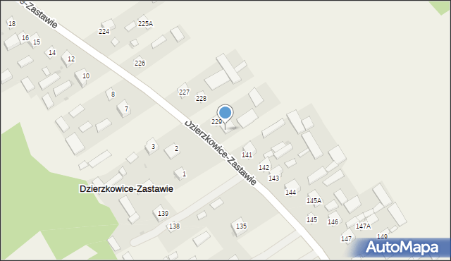 Dzierzkowice-Wola, Dzierzkowice-Wola, 229A, mapa Dzierzkowice-Wola