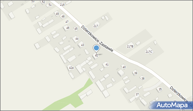 Dzierzkowice-Wola, Dzierzkowice-Wola, 42, mapa Dzierzkowice-Wola