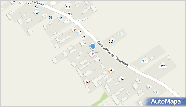 Dzierzkowice-Wola, Dzierzkowice-Wola, 44, mapa Dzierzkowice-Wola