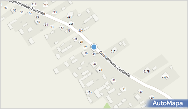 Dzierzkowice-Wola, Dzierzkowice-Wola, 45, mapa Dzierzkowice-Wola