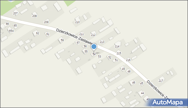 Dzierzkowice-Wola, Dzierzkowice-Wola, 54, mapa Dzierzkowice-Wola