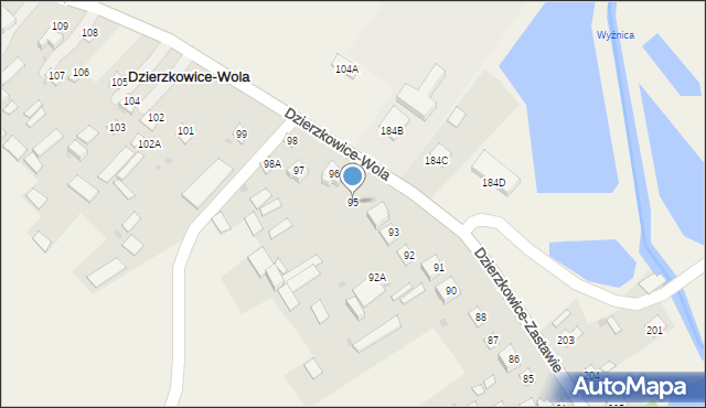 Dzierzkowice-Wola, Dzierzkowice-Wola, 95, mapa Dzierzkowice-Wola