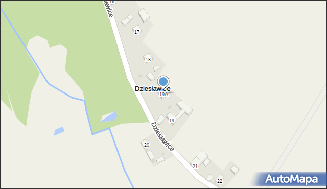 Dziesławice, Dziesławice, 19A, mapa Dziesławice