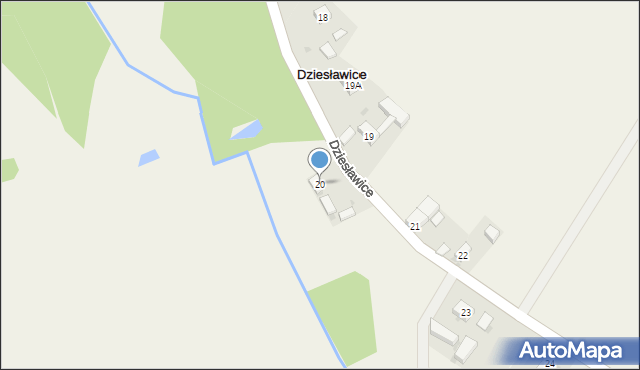 Dziesławice, Dziesławice, 20, mapa Dziesławice