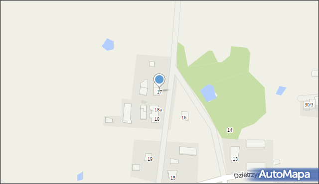 Dzietrzychowo, Dzietrzychowo, 17, mapa Dzietrzychowo