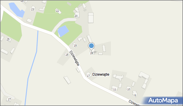 Dziewiątle, Dziewiątle, 18, mapa Dziewiątle