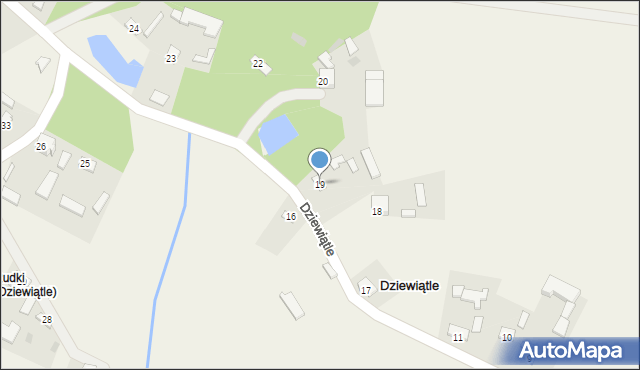 Dziewiątle, Dziewiątle, 19, mapa Dziewiątle